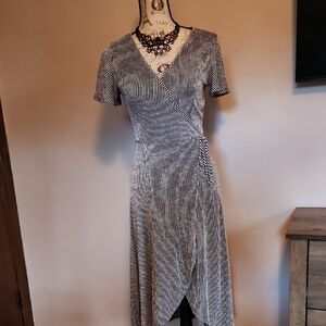 Black and White Asymmetrical Summer Dress